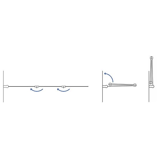 Paroi de baignoire pliante Rea Agat-3 120 BROSSÉ DORÉ