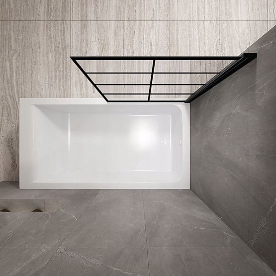 Paroi de baignoire Rea Lagos-1 Fixe 70 Noir