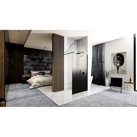 Paroi de douche Rea Aero Ombre Noire 110