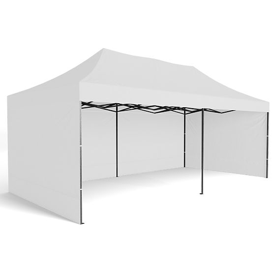 Pavillon commercial express - 3x6 m - blanc