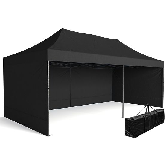 Pavillon commercial express - 3x6 m - noir