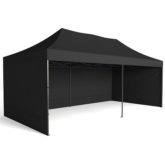 Pavillon commercial express - 3x6 m - noir