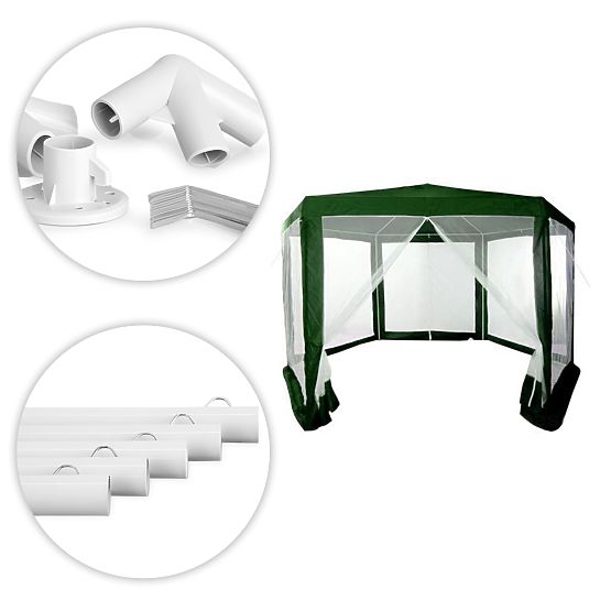 Pavillon de jardin 2x2x2 m avec moustiquaire vert MultiGarden