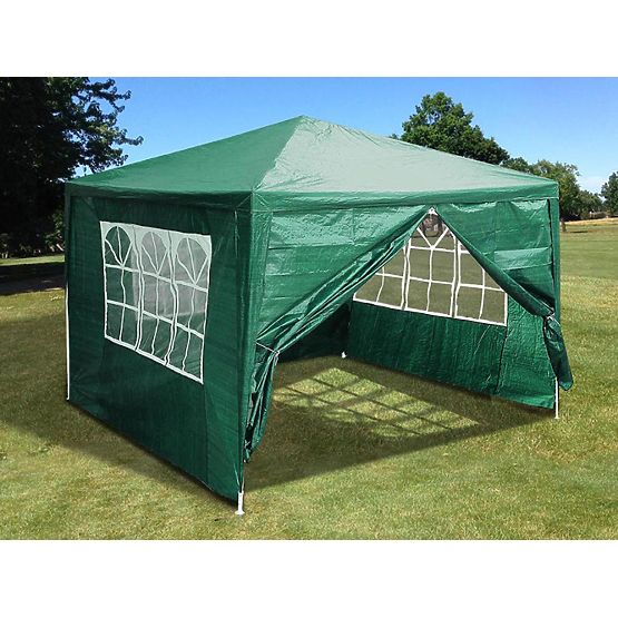 Pavillon de jardin 3x3 m 4 murs vert MultiGarden