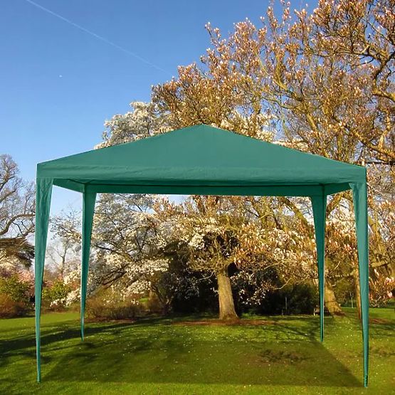 Pavillon de jardin 3x3 m 4 murs vert MultiGarden