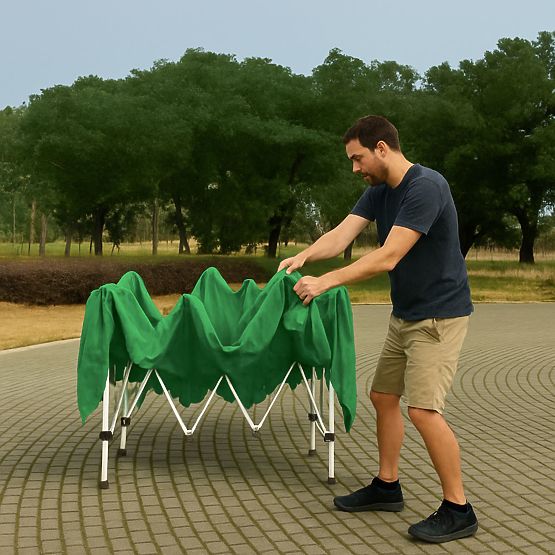 Pavillon de jardin 3x3 m à déploiement automatique + 4 parois latérales MultiGarden