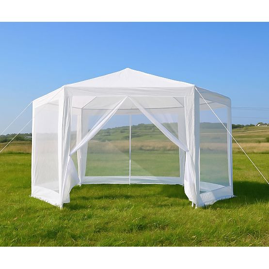 Pavillon de jardin commercial 2x2x2 m avec moustiquaire blanc MultiGarden