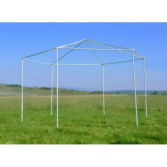 Pavillon de jardin commercial 2x2x2 m avec moustiquaire blanc MultiGarden