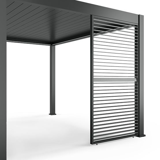 Pergola de jardin autoportante Lumera en aluminium, 4x6 m, bioclimatique, éclairage LED, électrique
