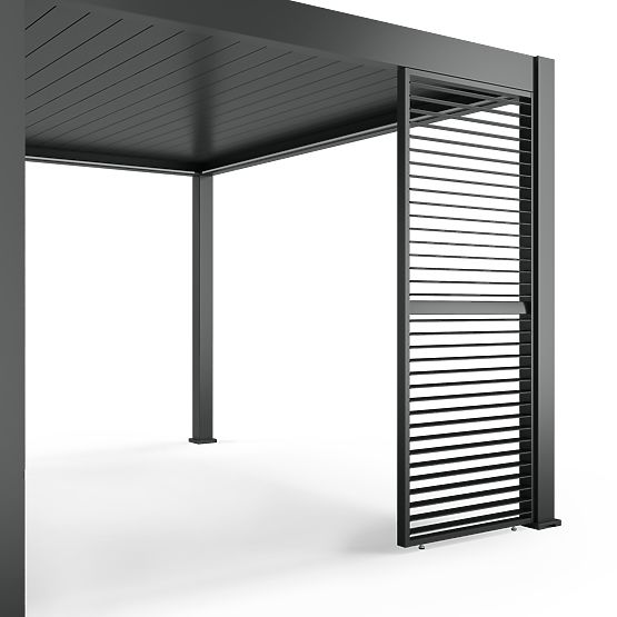 Pergola de jardin autoportante Lumera en aluminium, 4x6 m, bioclimatique, éclairage LED, électrique