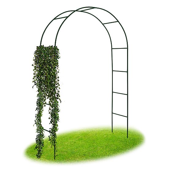 Pergola en métal en arc noir 240 cm