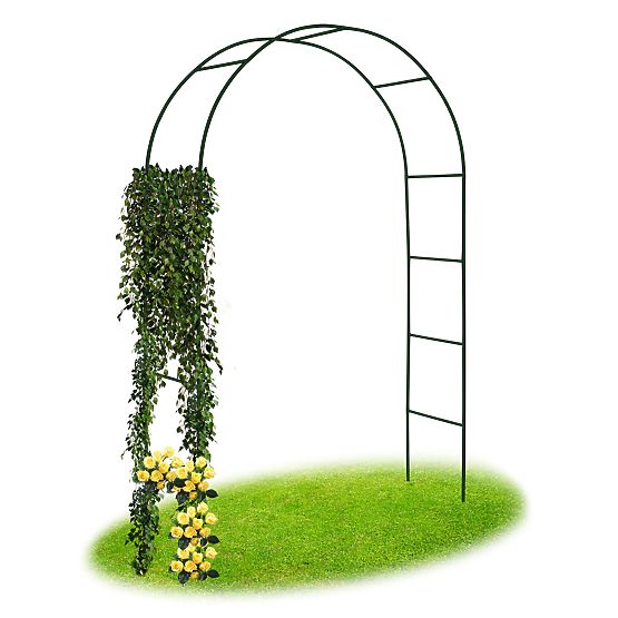 Pergola en métal en arc noir 240 cm