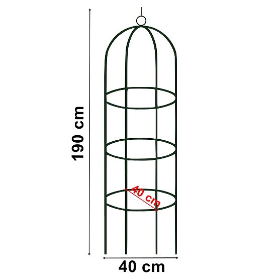 Pergola en métal poteau vert foncé 190 cm