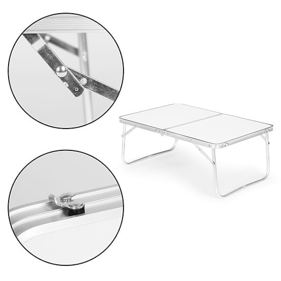 Petite table de pique-nique pliante 60x40 cm blanche MultiGarden