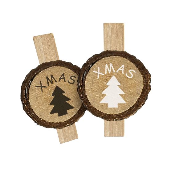 PINCES EN BOIS 8 PCS SAPINS KL-21X11