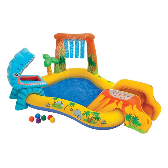Piscine aquatique aire de jeux pour enfants avec toboggan et fontaine Intex 57444