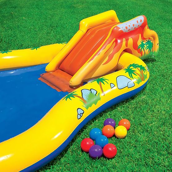 Piscine aquatique aire de jeux pour enfants avec toboggan et fontaine Intex 57444