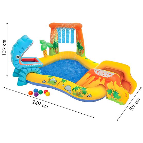 Piscine aquatique aire de jeux pour enfants avec toboggan et fontaine Intex 57444