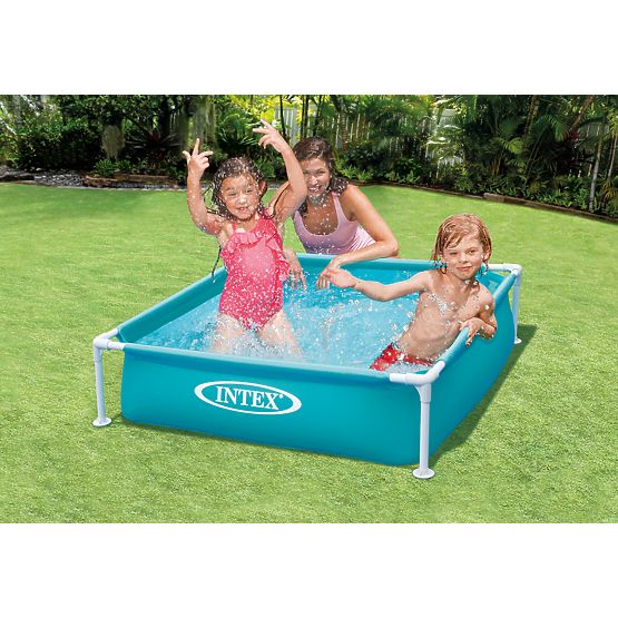 Piscine carrée à cadre pour enfants 122x122x30 cm INTEX 57173