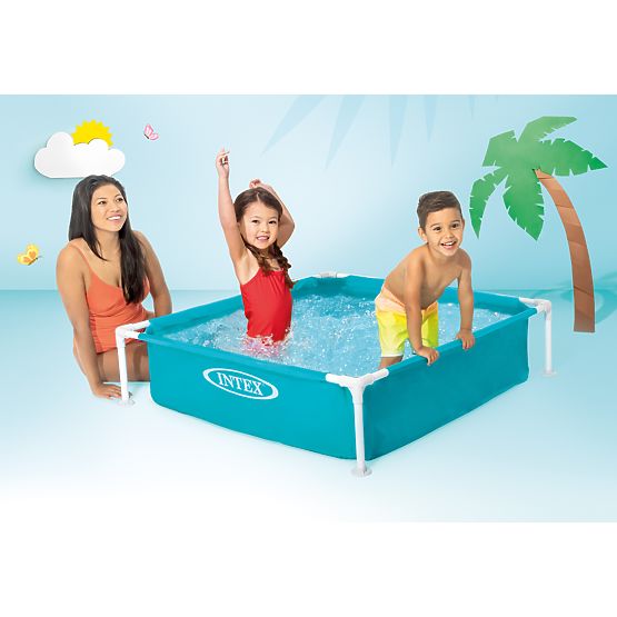 Piscine carrée à cadre pour enfants 122x122x30 cm INTEX 57173