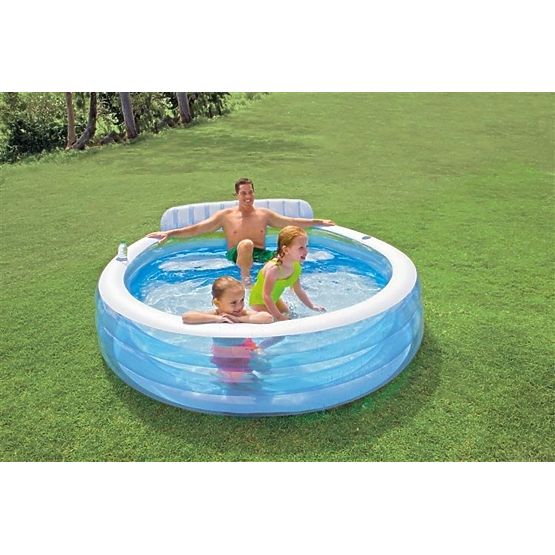 Piscine de jardin avec sièges 229x218cm Intex 57190