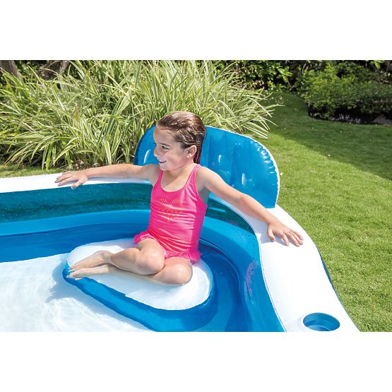 Piscine de jardin avec sièges gonflables 229x229cm Intex 56475