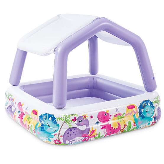 Piscine gonflable avec abri pour enfants violet INTEX 57470-DINO
