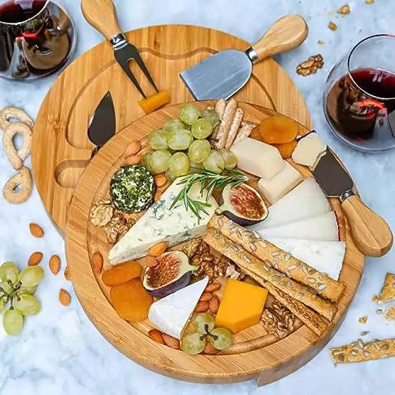 Planche à apéritifs et fromages en bambou Andra