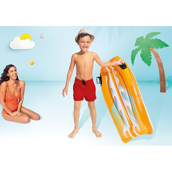 Planche de natation gonflable avec poignées pour enfants INTEX 58165 ORANGE