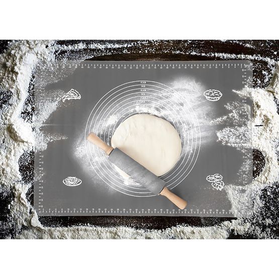 Planche de travail en silicone SELMA graphite 70x50 cm