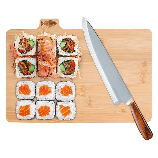 Planche à découper en bambou Skara ensemble de 4 pièces