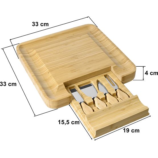 Planche en bambou pour apéritifs et fromages Estera