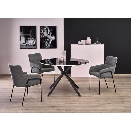 Plateau AVELAR - noir / blanc, cadre - noir