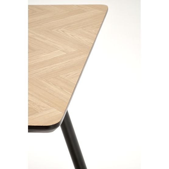 Plateau de table BERTO - naturel, pied - noir (2p=1ks)