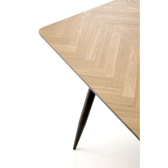 Plateau de table BERTO - naturel, pied - noir (2p=1ks)