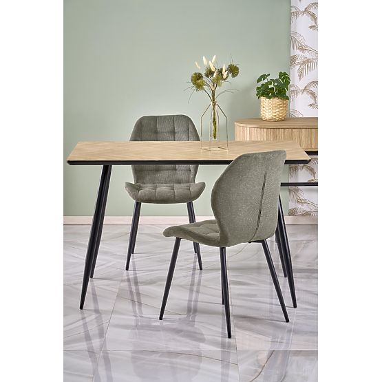 Plateau de table BERTO - naturel, pied - noir (2p=1ks)