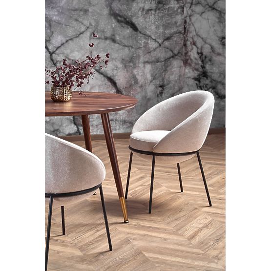 Plateau de table DOMENICO - noyer, pieds - noyer / doré (2p=1ks)