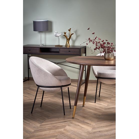 Plateau de table DOMENICO - noyer, pieds - noyer / doré (2p=1ks)