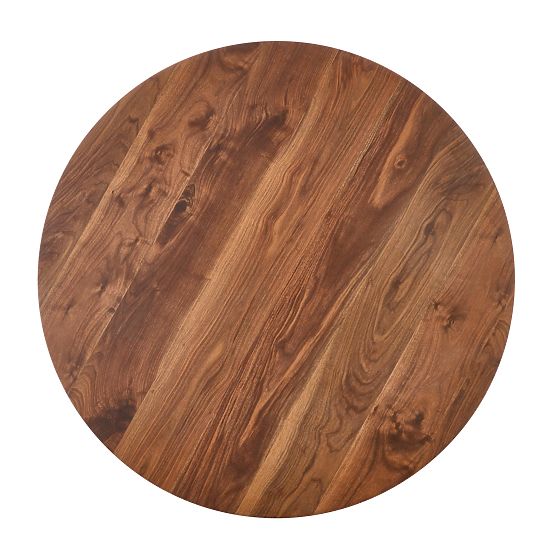 Plateau de table DOMENICO - noyer, pieds - noyer / doré (2p=1ks)