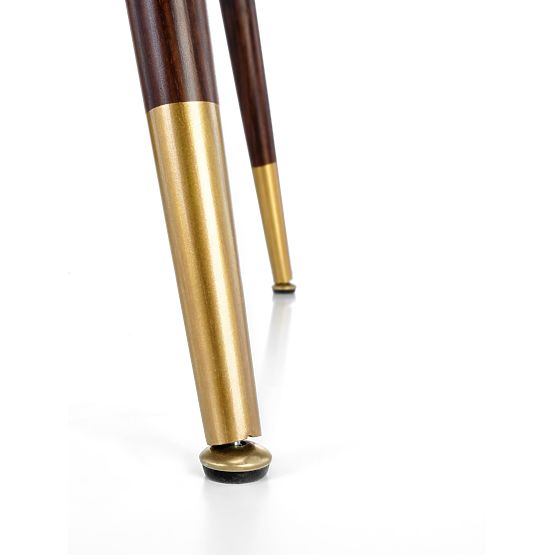 Plateau de table DOMENICO - noyer, pieds - noyer / doré (2p=1ks)