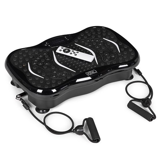 Plateforme vibrante anti-cellulite appareil de massage avec extenseurs + télécommande ModernHome