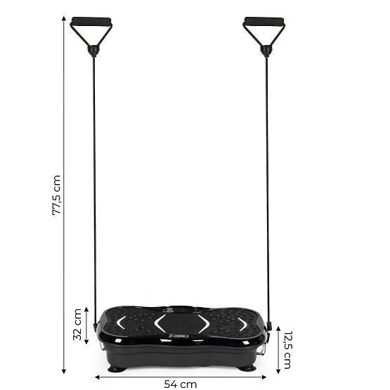Plateforme vibrante anti-cellulite appareil de massage avec extenseurs + télécommande ModernHome