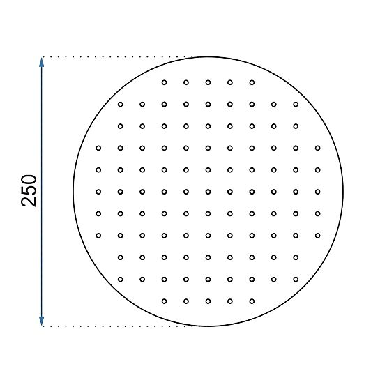 Pommeau de douche rond Rea 25cm Or