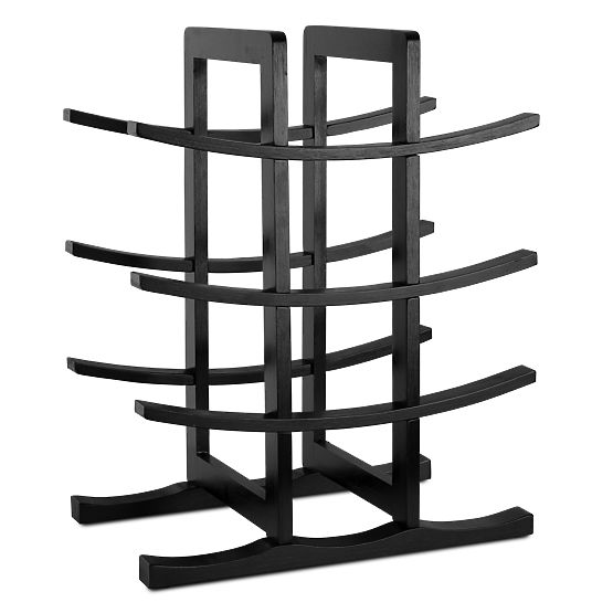 Porte-bouteilles en bambou Todgar noir