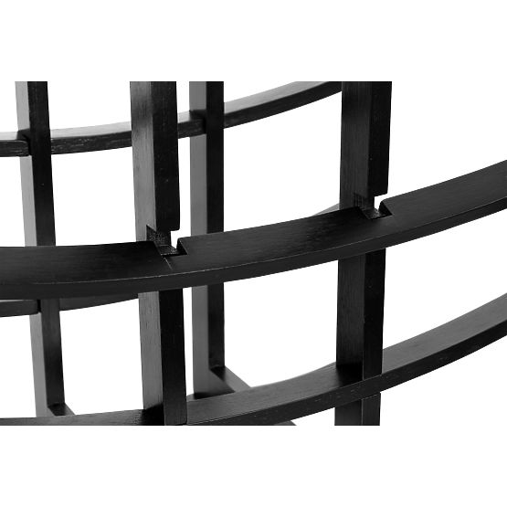 Porte-bouteilles en bambou Todgar noir