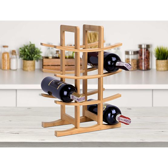 Porte-bouteilles en bambou Todgar