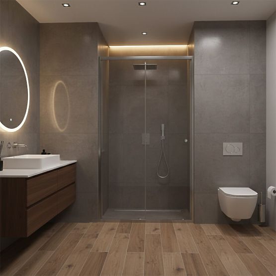 Porte de douche Rea Primo Slide 100 Chrome