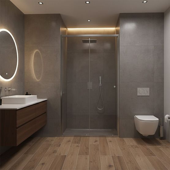 Porte de douche Rea Primo Slide 110 Chrome