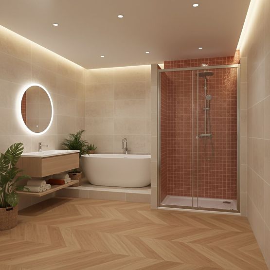 Porte de douche Rea Primo Slide 110 Chrome