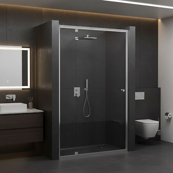 Porte de douche Rea Primo Swing 100 Chrome